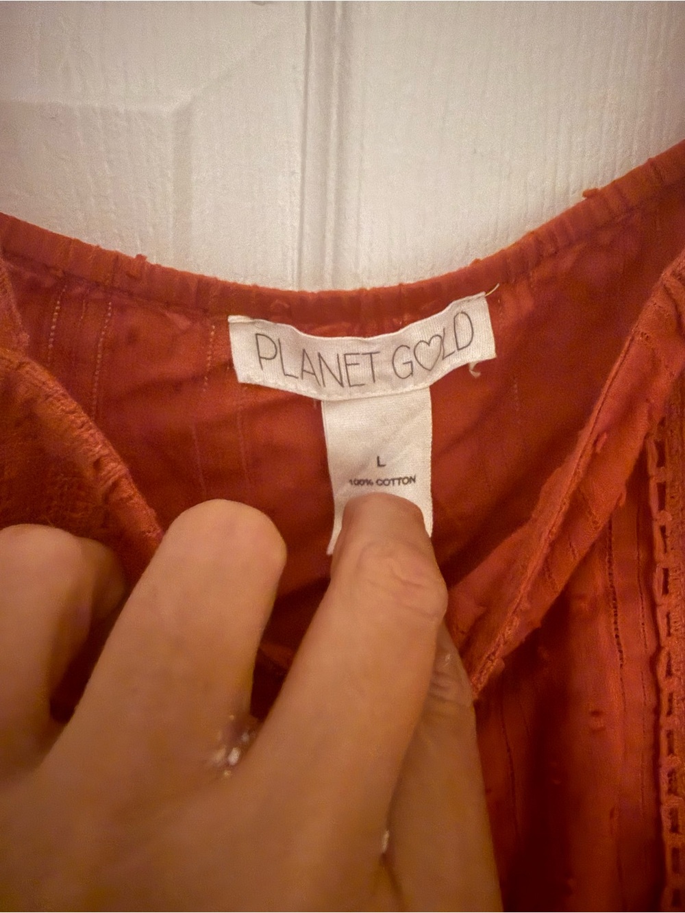 Planet Gold Rust Orange Ruffled Camisole - Picture 3 of 3